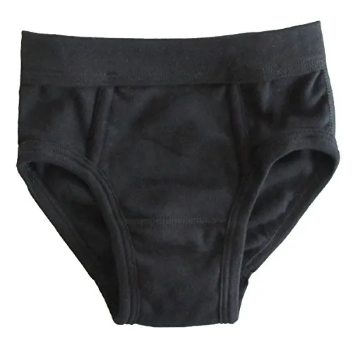 HERMKO 52840 Jungen Slip aus Baumwolle/Elastan, Farbe:schwarz, Größe:140