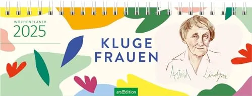 Tischkalender Kluge Frauen 2025: Praktischer Terminplaner mit Wochenkalendarium und Zitaten von Frauen