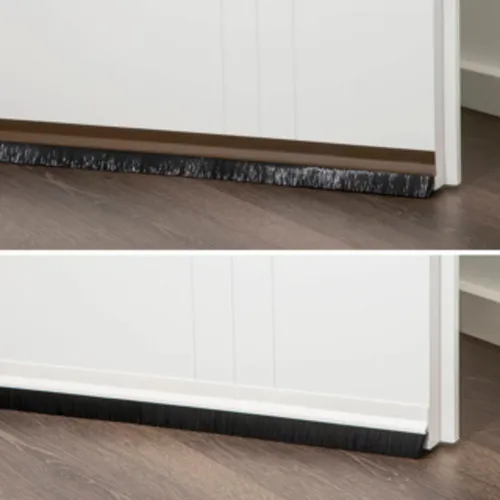 Haushalt International Türdichtband Türleiste aus PVC mit Bürste, 2fach sortiert Maße: ca. 100 cm x 4,5cm, (1-St)