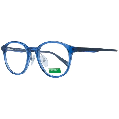 Benetton Brille BEO1007 609 48 Damen Blau - Damen Brille in Blau, mit hochwertigem Azetat-Rahmen und praktischem Federscharnier für optimalen Tragekomfort. Ideal für modebewusste Frauen.