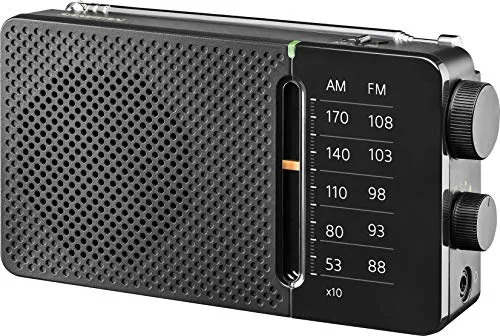 Sangean SR-36 Analogradio Black (Pocket 110) - AM UKW-Taschenradio mit DSP-Tuner, hervorragender Klang und kompakte Bauweise für unterwegs