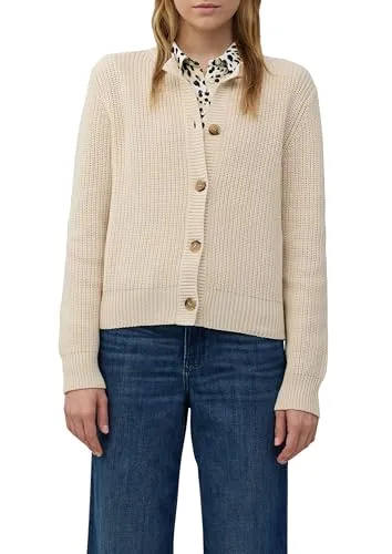 Strickjacke S.OLIVER für Damen, Gr. 44, beige - Strickjacke für Damen, casual im Strukturmuster, taillenbedeckt mit Rundhals und Rippbündchen. Hält warm und ist ideal für gemütliche Abende.