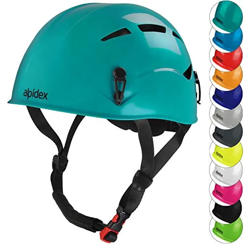 ALPIDEX Kletterhelm - Robuster Hartschalenhelm für Klettersteig und Alpin - 🌟 ROBUST & KOMFORTABEL: Der Kletterhelm mit Norm EN 12492 bietet zuverlässigen Schutz und ein angenehmes Tragegefühl. Universelle Passform für Kopfumfang von 55-60 cm, ideal für Sportklettern und Outdoor-Aktivitäten.