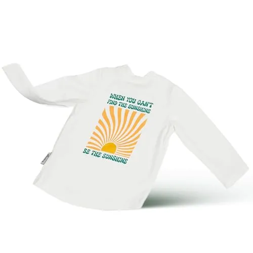 Hinzling UV Shirt Kinder Sunshine (S - 62/68) – Langarm & UPF 60 Sonnenschutz – Ökotex Zertifiziert & schadstofffrei – UV Kleidung Baby gemütlich & nachhaltig – Made in Europe