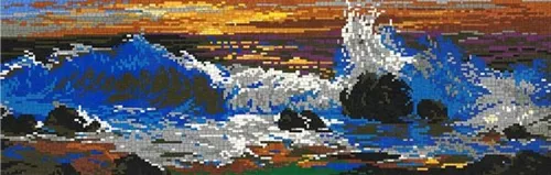 Stick it Steckpuzzle Atlantik Wellen mit XXL-Steckvorlage - Steckpuzzle mit 8.500 Teilen, ideal für Puzzle-Fans, bietet ein beeindruckendes Bild von 106 x 33 cm für stundenlangen Spaß.