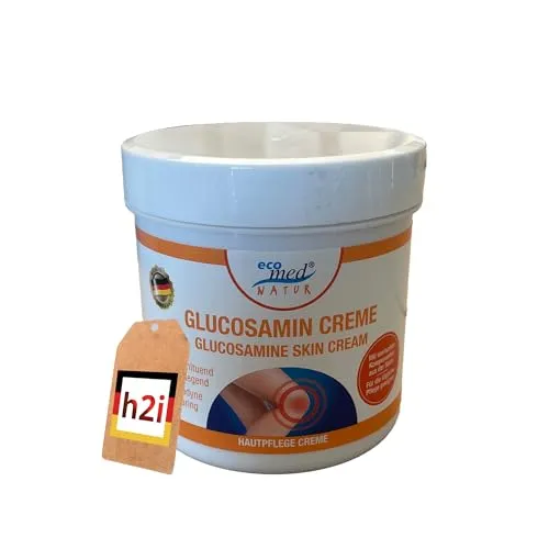 h2i Glucosamin Creme | 1 x 250 ml | wohltuende und pflegende Hautpflege mit Olivenöl Sheabutter Arnika & Campher