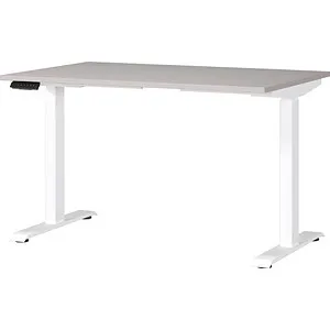 Germania Schreibtisch Jet, elektrisch höhenverstellbar, kaschmir - Kinderschreibtisch mit elektrischem Antrieb und Memory-Schalter für individuelle Höhenanpassung. Ideal für ergonomisches Arbeiten und spielerisches Lernen.