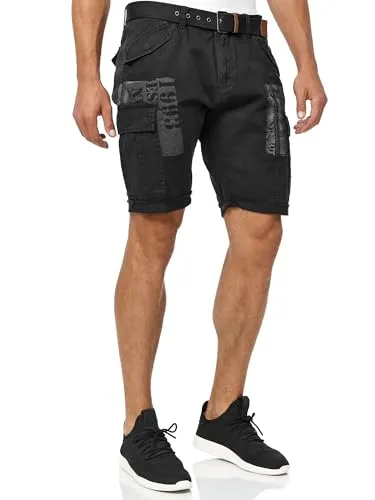 Indicode Cargoshorts Jaramillo - 100 % Baumwolle mit 6 Taschen - Cargoshorts für den Sommer, gefertigt aus 100 % Baumwolle. Der coole Army Look und die praktischen 6 Taschen bieten genügend Platz für deine Essentials.