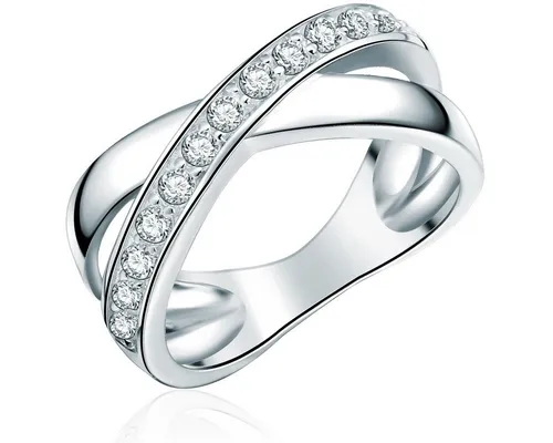 Rafaela Donata Silberring 50 aus Sterling Silber - Eleganter Bandring aus hochwertigem Sterling Silber, verziert mit funkelndem Zirkonia. Ideal für besondere Anlässe oder als stilvolles Accessoire im Alltag.