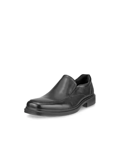 ECCO Herren Helsinki 2 Slip-on - Bequemer Schwarzslipper in Größe 46 EU - Slipper & Mokassins für Herren mit hochwertigem Leder, atmungsaktiver Innensohle und innovativer stoßdämpfender FLUIDFORM Sohle für höchsten Komfort.