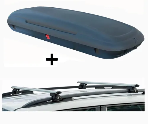 Dachbox VDPCA480 480Ltr carbonlook mit Dachträger CRV135 für BMW X3 (E83)