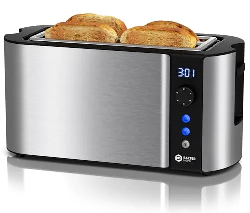 Balter Toaster TS-04-LCD Edelstahl Silber in silber von Balter
