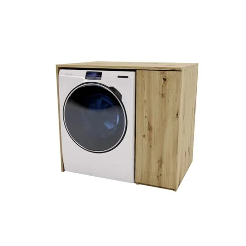 MRBLS_HOME Waschmaschinenschrank 96 X 88,5 X 62 cm (B/H/T) – Überbauschrank mit Stauraum für Trockner oder Geräte – Schrank für Waschmaschine – Trockner Schrank (Artisan Eiche)