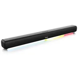 Lenco SB-042 Soundbar - Bluetooth Soundbar mit LED Beleuchtung - Soundbar für verbesserten TV-Klang: Die Lenco SB-042 bietet 2 x 20 Watt RMS, Bluetooth 5.0 und eine anpassbare LED-Beleuchtung für ein beeindruckendes Klangerlebnis.