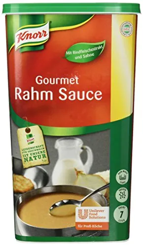 Knorr Gourmet Sauce Rahm 1kg - für 7l köstlichen Genuss - Brühe & Bratensauce mit cremigem Geschmack, ideal für feine Saucen und Gerichte, perfekt für kulinarische Highlights.