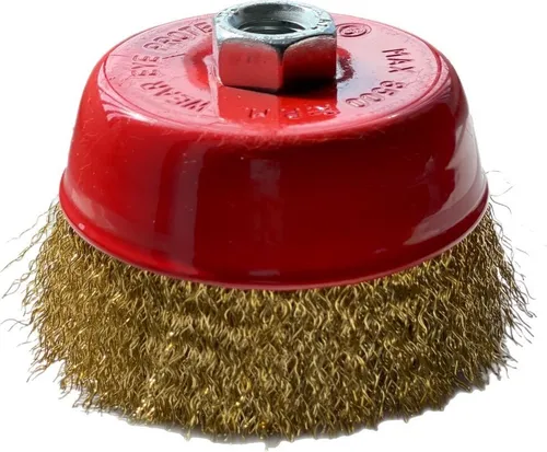 24x Topfbürste Drahtbürste 100 mm gewellt Bürste Kegelbürste f. Winkelschleifer