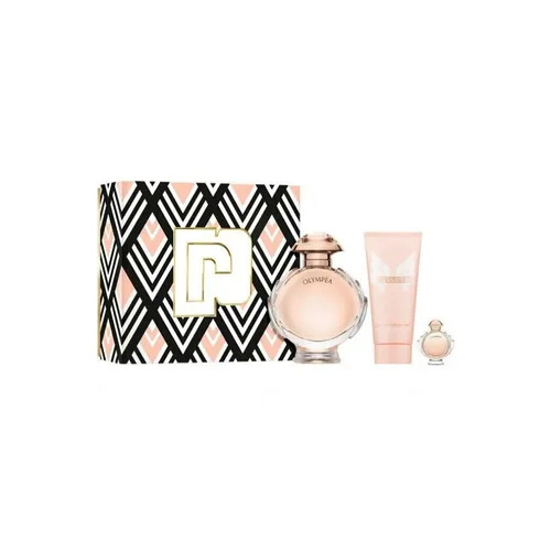 Paco Rabanne Olympea Eau De Parfum Spray 80ml Set - Elegantes Damenduft-Set mit 80ml Eau De Parfum und zwei weiteren Artikeln für ein luxuriöses Dufterlebnis. Ideal zum Verschenken oder für persönliche Verwöhnmomente.