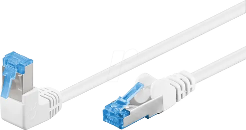 GOOBAY 51564 - Patchkabel Cat.6a S/FTP gewinkelt / gerade, 1 m