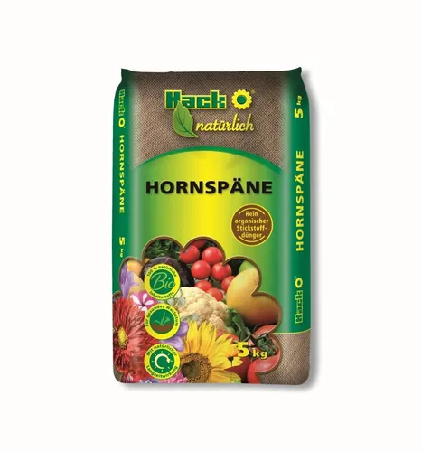 Hack Hornspäne + Stickstoff 5kg Langzeitdünger Organischer Dünger