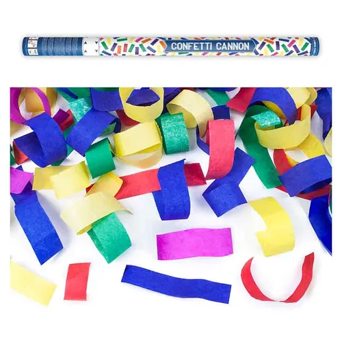 Konfetti Kanone bunt metallic Streifen Luftschlangen Hochzeit Geburtstag Party
