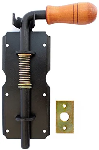 Federriegel Bolzenriegel Türriegel Torriegel 210/14 mm Schwarz