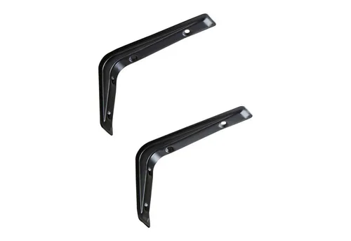 SO-TECH® Wandregalhalter Regalkonsole RK15 Regalwinkel Regalträger Wandkonsole, Regalhalterung schwarz 121 x 83 mm, 2 Stück