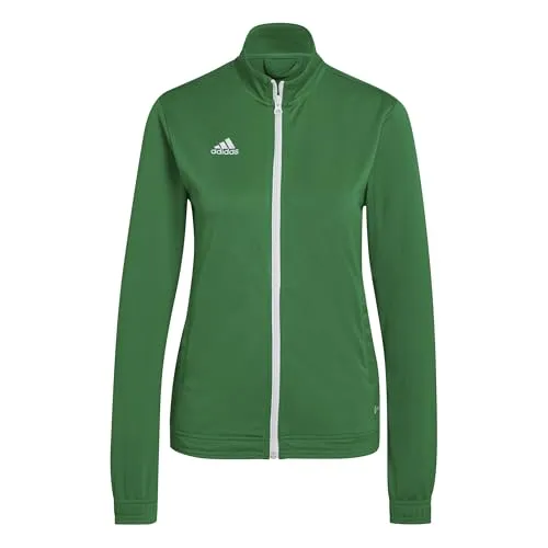 adidas Damen Entrada 22 Track Jacket - Team Green/White, XXS - Sportliche Damenjacke aus 100 % recyceltem Polyester mit feuchtigkeitsabsorbierender AEROREADY Technologie, ideal für Training und Freizeit.