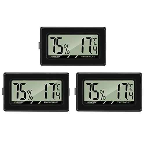 Thlevel Mini Digital Thermometer Hygrometer Temperatur Luftfeuchtigkeitmessgerät für Büro Wohnzimmer Gewächshaus Innen 3 Stücke