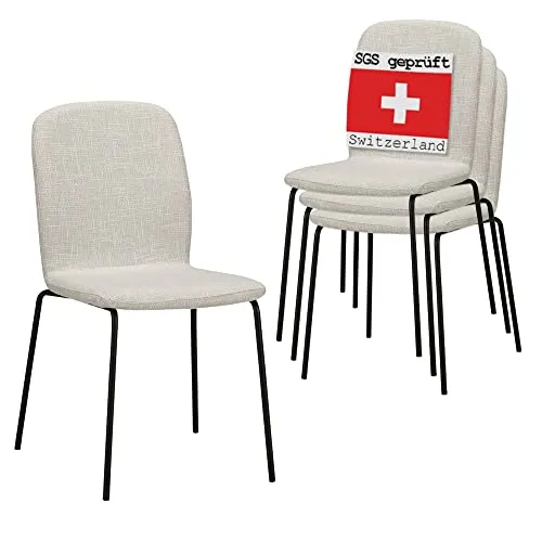 Albatros Esszimmerstühle 4er Set ENNA, beige in beige von ALBATROS