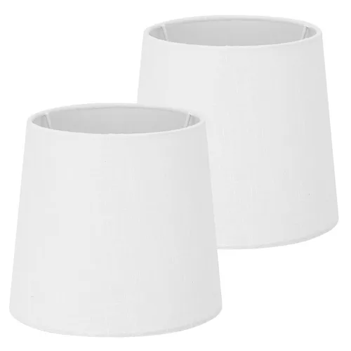 Navaris 2er Pack Leinen Lampenschirme E14 - Elegante Lampenschirme aus hochwertigem Leinen für Tisch- und Stehlampen. Optimale Lichtverteilung sorgt für eine warme Atmosphäre und einfache Installation ohne Werkzeug.