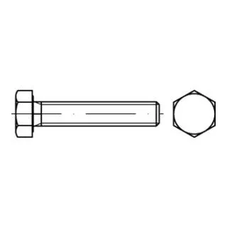 DIN 961 Sechskantschraube Feingewinde VG M12x20 - Maschinenschrauben aus hochwertigem Stahl 10.9, ideal für anspruchsvolle Anwendungen mit metrischem Feingewinde - 100 Stück für große Projekte.