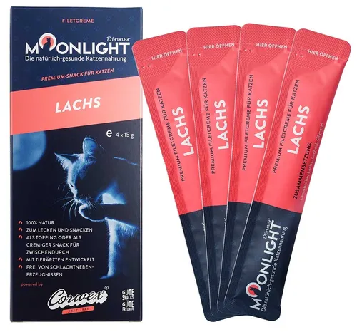 Moonlight Katzensnack Filetcreme Lachs 1er (60g = 4x15g)