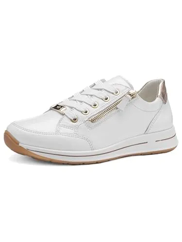 Ara Osaka 2.0 Damen Sneaker – Weiße Sportschuhe in Größe 41 - Modische Damen Sneaker aus atmungsaktivem Nappaleder, ideal für Freizeit und Sport. Bequeme Schnürung und herausnehmbare Innensohle sorgen für optimalen Tragekomfort.