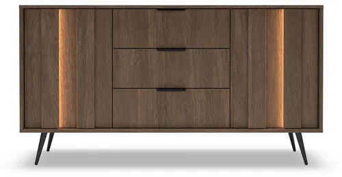 yourhouse24 AMARO Sideboard 153cm – Eiche Dunin mit LED-Beleuchtung