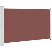 vidaXL Ausziehbare Seitenmarkise 180x300 cm - Braun - Markisen für Sichtschutz und Windschutz, UV-beständig und wasserabweisend, ideal für Terrasse oder Balkon. Mit automatischer Aufroll-Funktion und stabiler Stahlbasis.
