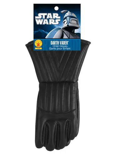 Rubie´s Star Wars Darth Vader Handschuhe für Kinder - Original lizensierte Kostümhandschuhe aus mattschwarzem Kunstleder, ideal für kleine Sith-Lords und Science-Fiction-Fans ab 8 Jahren.