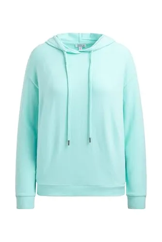 SOCCX Damen Hoodie aus Flauschstrick ICY Sea, M