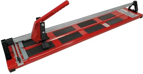 Fliesenschneider EuroCut 850 mm mit 2 Brechern - Fliesenschneider für Heimwerker, mit doppelter Brechvorrichtung und stabiler Auflagefläche aus Zellkautschuk für präzise Schnitte.