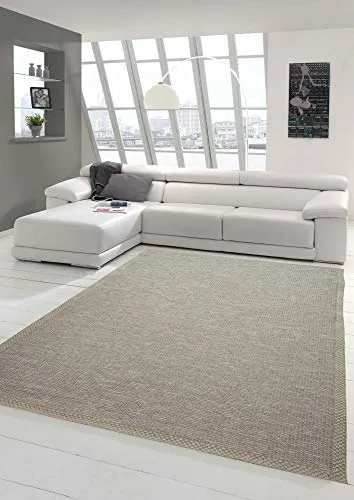 Teppich-Traum In- & Outdoor Teppich Sisal Optik | Küche Wohnzimmer Terrasse Balkon | beige grau - Größe 120x160 cm