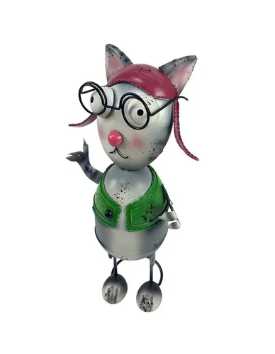 sesua Dekofigur Katze 42cm aus Metall - Stilvolle Metallfigur für Garten und Teich, ideal für Sommer- und Herbstdekoration. Verleiht Ihrem Außenbereich einen besonderen Charme.