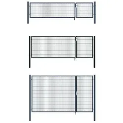 Aileenstore Gartentor Border, Breite 350 cm, Höhe 200 cm, anpassbar, Anthrazit grau 350 cm x 200 cm
