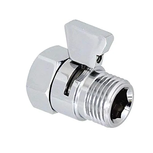 Duscharm Ventil - Messing Absperrventil für Duschkopf und Brause - Sanitär-Ventile mit Wassersparfunktion, langlebig aus Messing für hohe Druckbeständigkeit und einfache Steuerung des Wasserflusses beim Duschen.