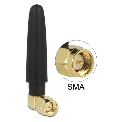 DELOCK 12624 - WLAN Antenne mit SMA Stecker, ideal für 2,4 GHz Nutzung im Innenbereich und vielseitig kompatibel