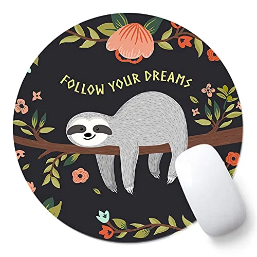 AOKSUNOVA Mauspad Mousepad Mauspad mit Motiv Kawaii 20 x 20 cm Schwarz