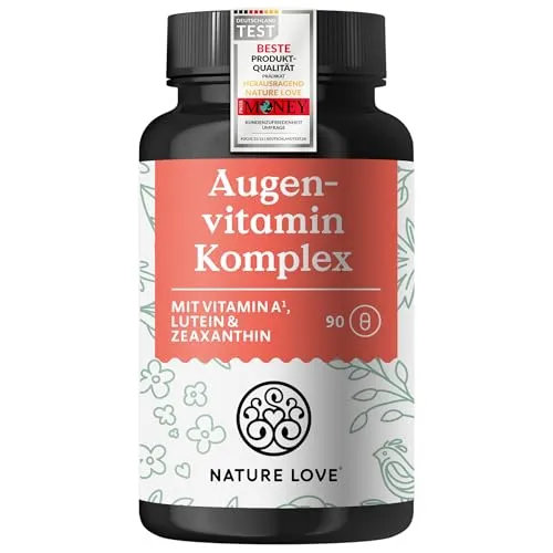 NATURE LOVE® Augenvitamin Komplex – 90 vegane Kapseln für deine Sehkraft