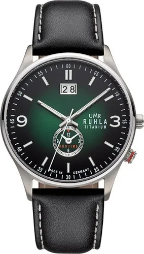 UMR RUHLA Armbanduhr für Herren – Titan Quarz mit Big Date - Herrenuhren mit hochwertigem Quarz-Uhrwerk, edlem Titan-Gehäuse und wasserdicht bis 5 ATM. Stilvolles Design mit Big Date und zweiter Zeitzone für den modernen Gentleman.