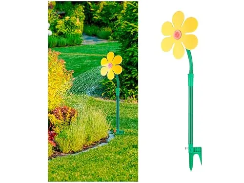 Gartensprinkler Blume Sonnenblume │ gelb H105cm Erdspieß │ Sprinklerblume Bewässerung Garten Beet