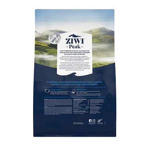 Ziwi Peak Steam & Dried – Lamm mit grünen Gemüse – Trockenfutter für Hunde 800 g