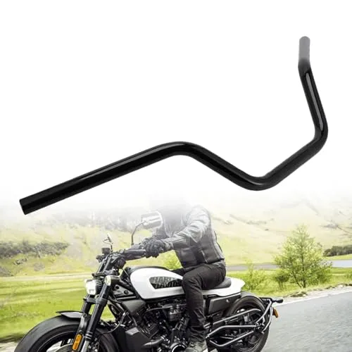 Motorrad Lenker 22mm, High Rise Lenker für Sportster XL 883 1200-Schwarz | für Cruiser Bobber Custom Chopper Softail Dyna Tour Glide Road CG125