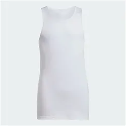 adidas Mädchen Girls Club Tank TOP, White/White, 11-12 Years - Sportliches Tanktop für Mädchen, aus recyceltem Polyester, mit CLIMACOOL Technologie für optimale Belüftung und Bewegungsfreiheit beim Sport.